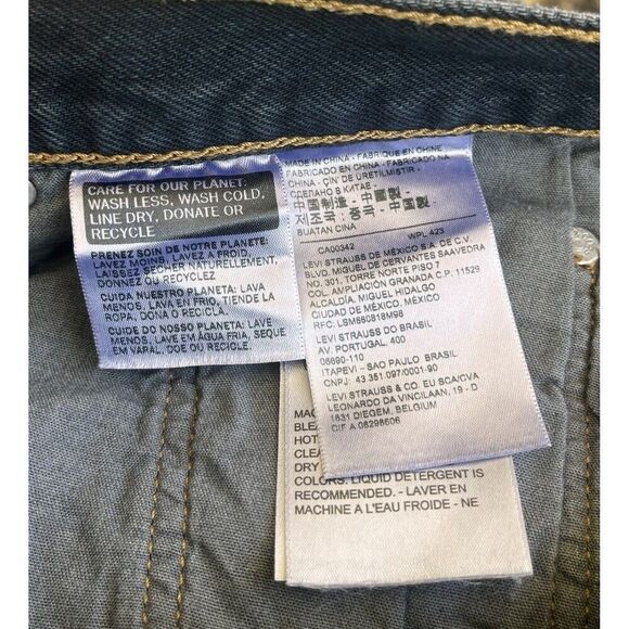 Levis Premium 501 High Rise Straight Leg Jeans 30x26 Blue Dark Wash 100% Cotton - Picture 10 of 14